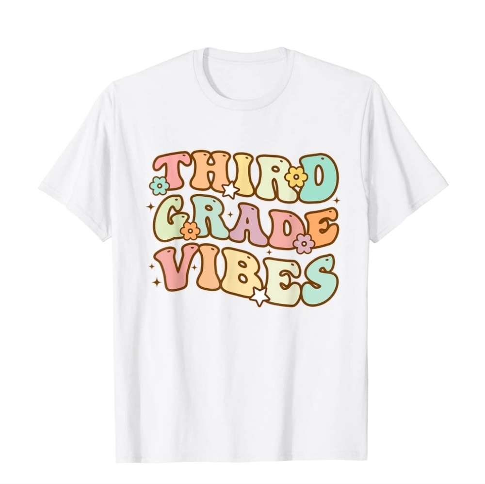 3rd grade vibes teacher shirt